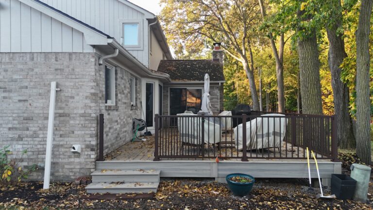Composite deck replacement Deerbrook Subdivision Novi MI by Titan Decks