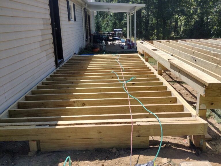 Alternate view of pool deck framing in Salem Township MI