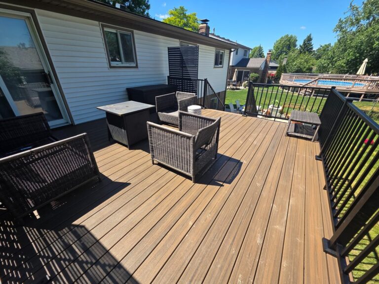 Trex composite deck resurfacing project in Pickwick Village Canton Township Michigan